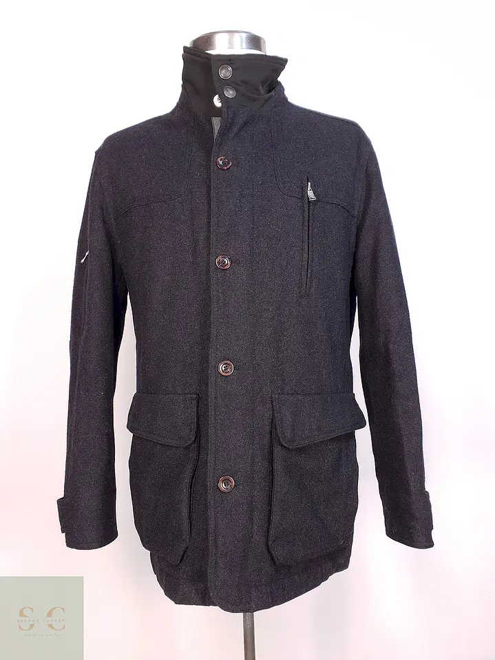 Abrigo Stones Plomo Lana Talla LXL 1