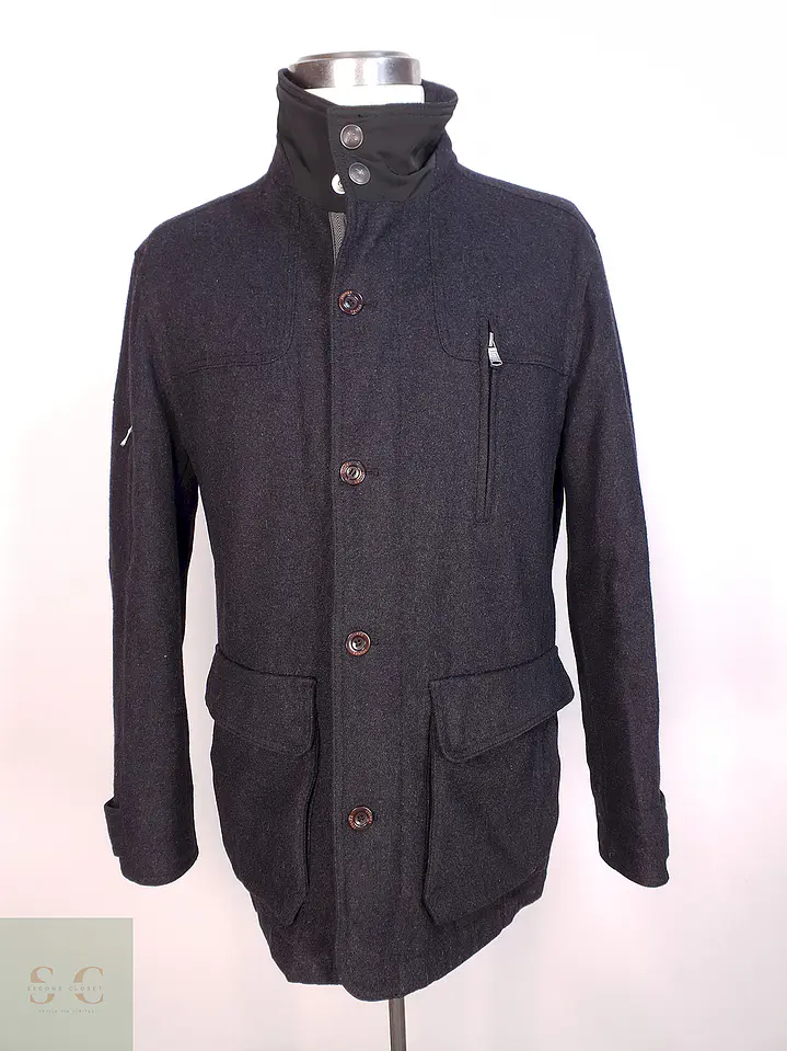 Abrigo Stones Plomo Lana Talla LXL 2