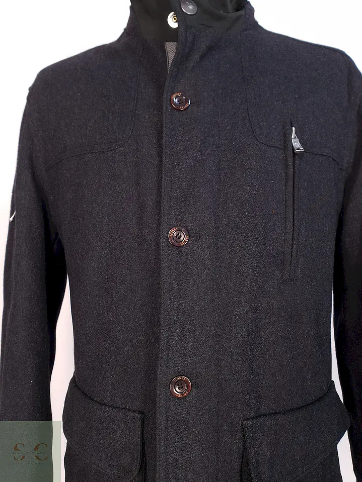 Abrigo Stones Plomo Lana Talla LXL 4