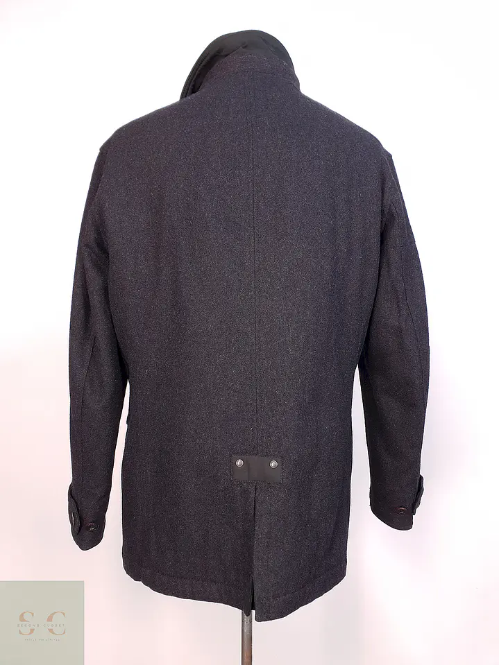 Abrigo Stones Plomo Lana Talla LXL 10