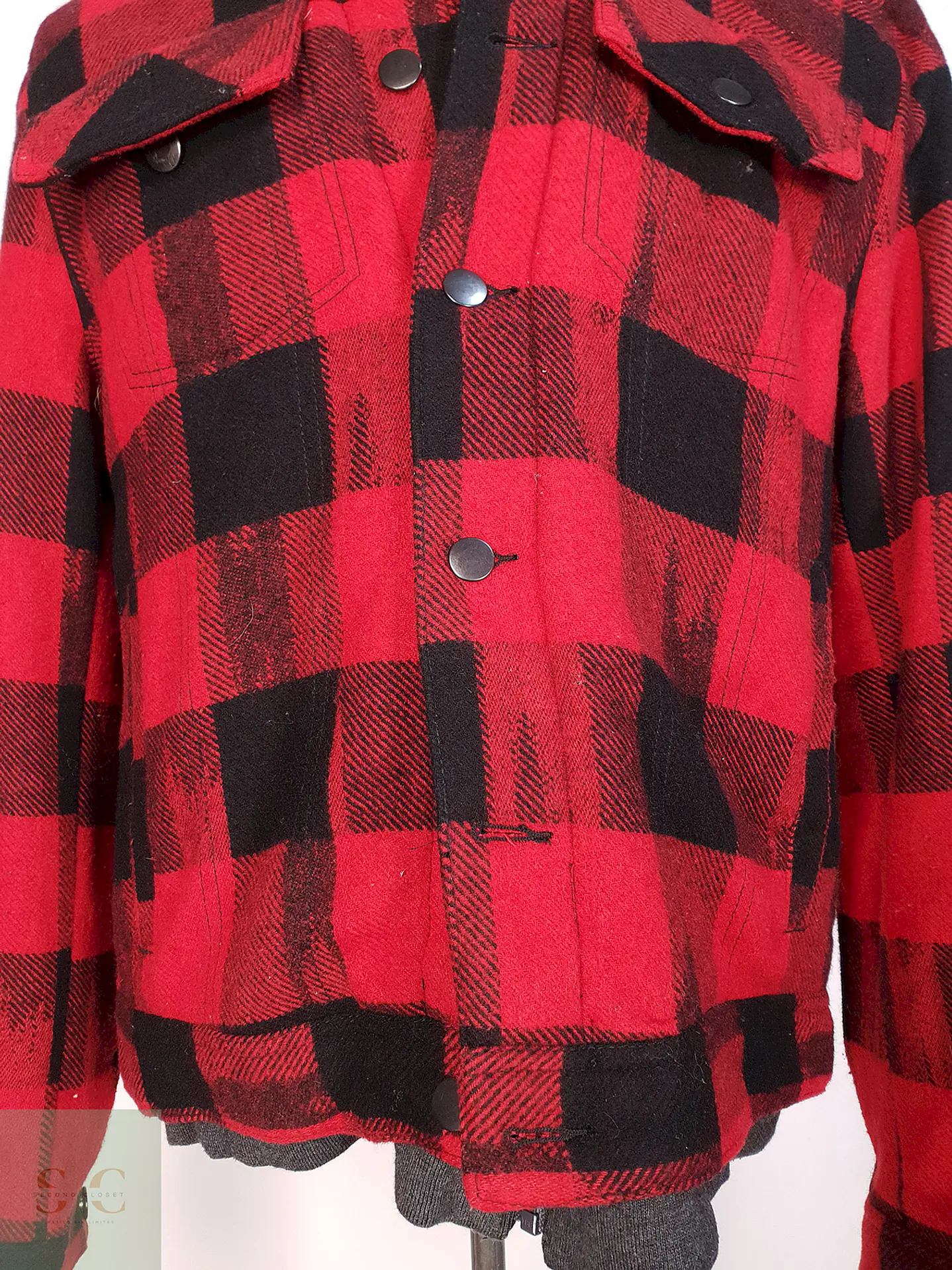 Chaqueta Leñadora Negro Rojo con Gorro Talla LXL 5