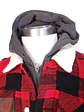 Chaqueta Leñadora Negro Rojo con Gorro Talla LXL - Miniatura 2