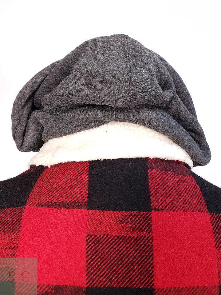 Chaqueta Leñadora Negro Rojo con Gorro Talla LXL 10