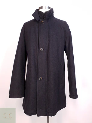 Abrigo Plomo Pierre Cardin Lana Talla XL