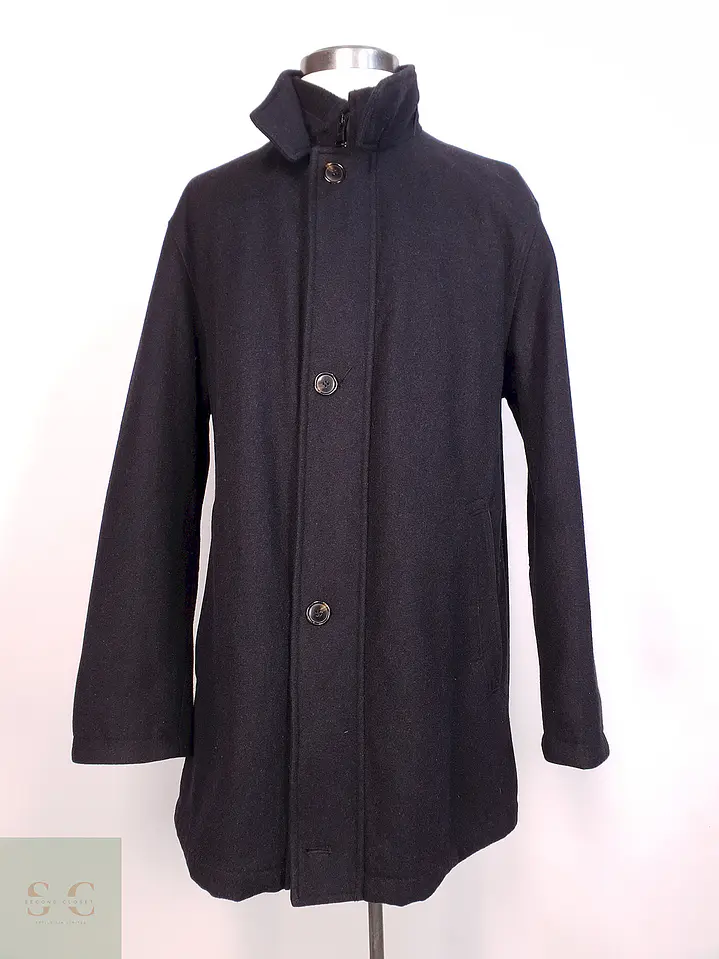 Abrigo Plomo Pierre Cardin Lana Talla XL 1