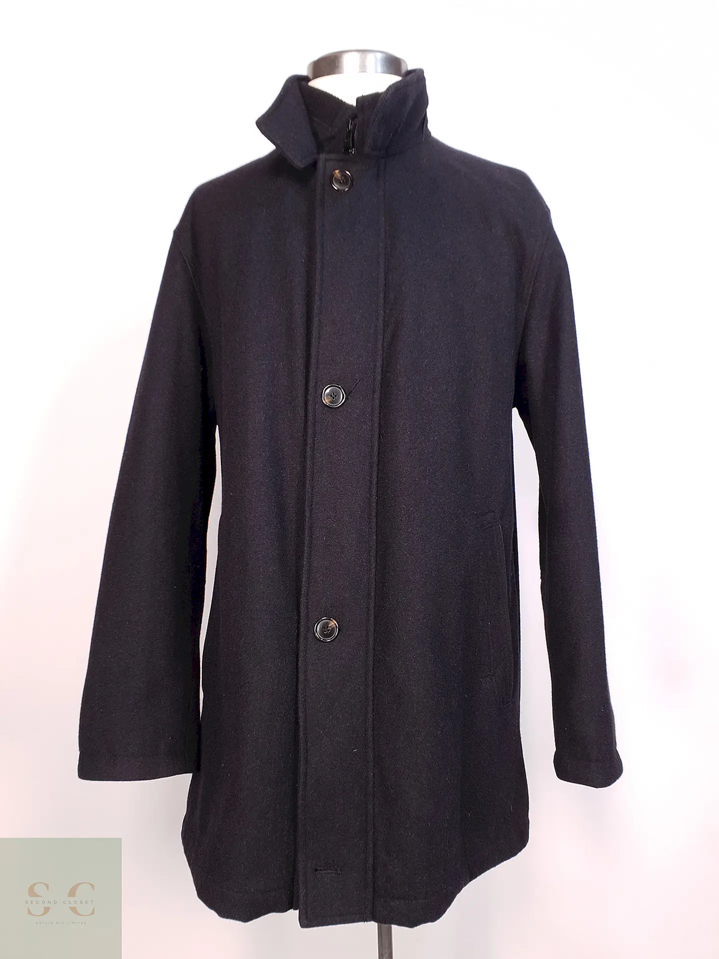 Abrigo Plomo Pierre Cardin Lana Talla XL 2