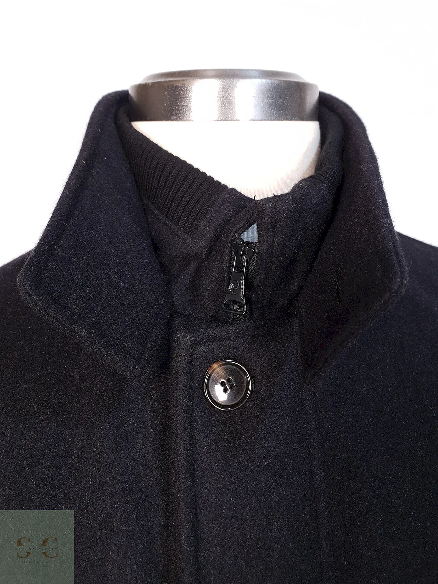 Abrigo Plomo Pierre Cardin Lana Talla XL 4