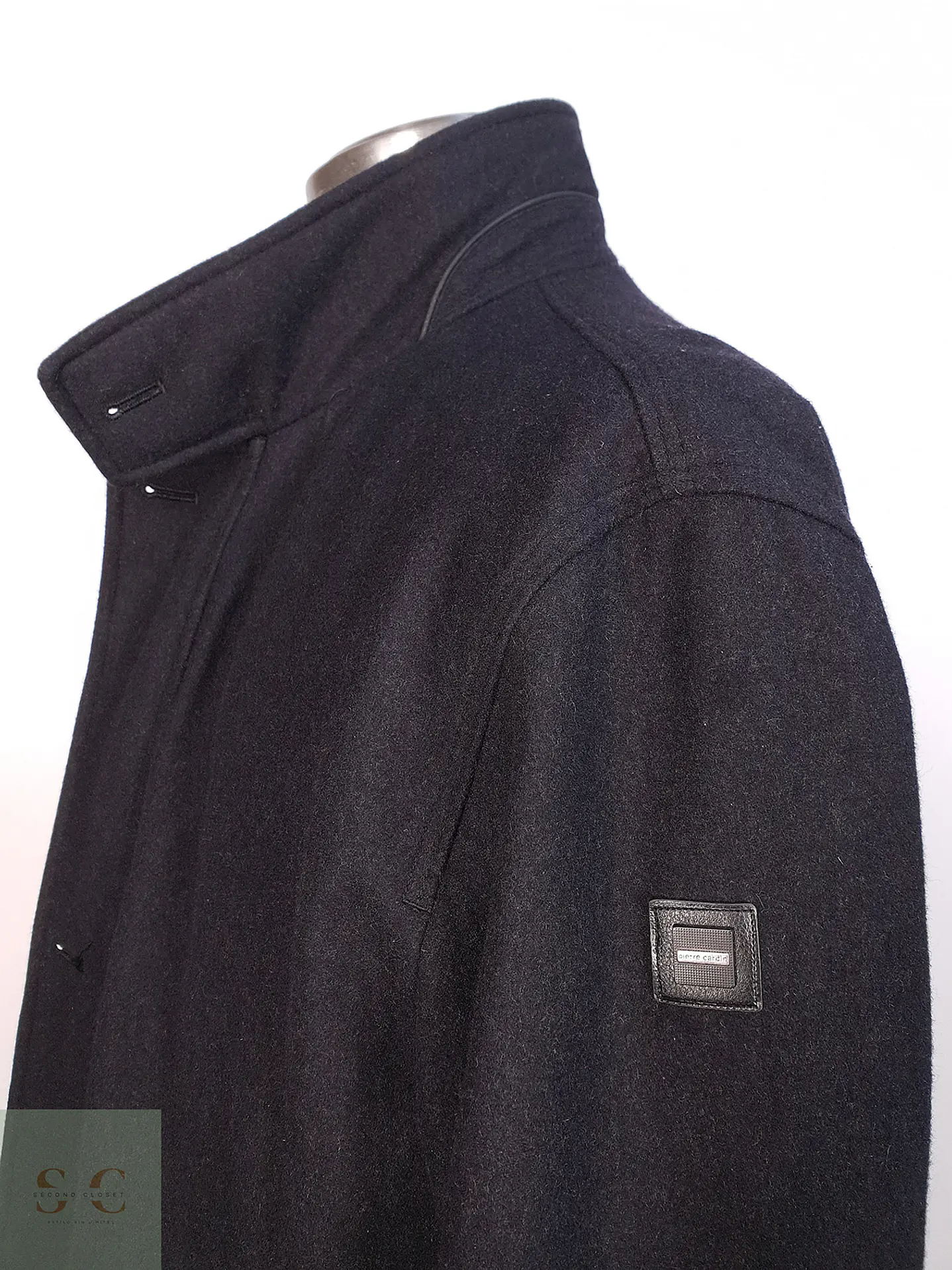 Abrigo Plomo Pierre Cardin Lana Talla XL 12