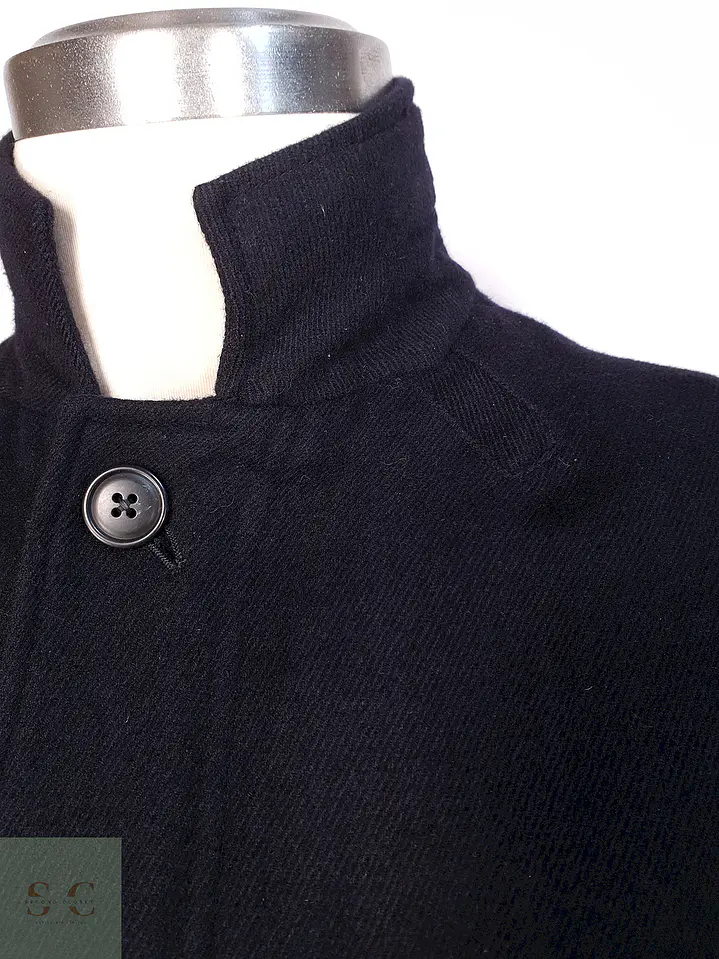 Abrigo Plomo Azul Japonés Lana y Cashmere Talla M 4