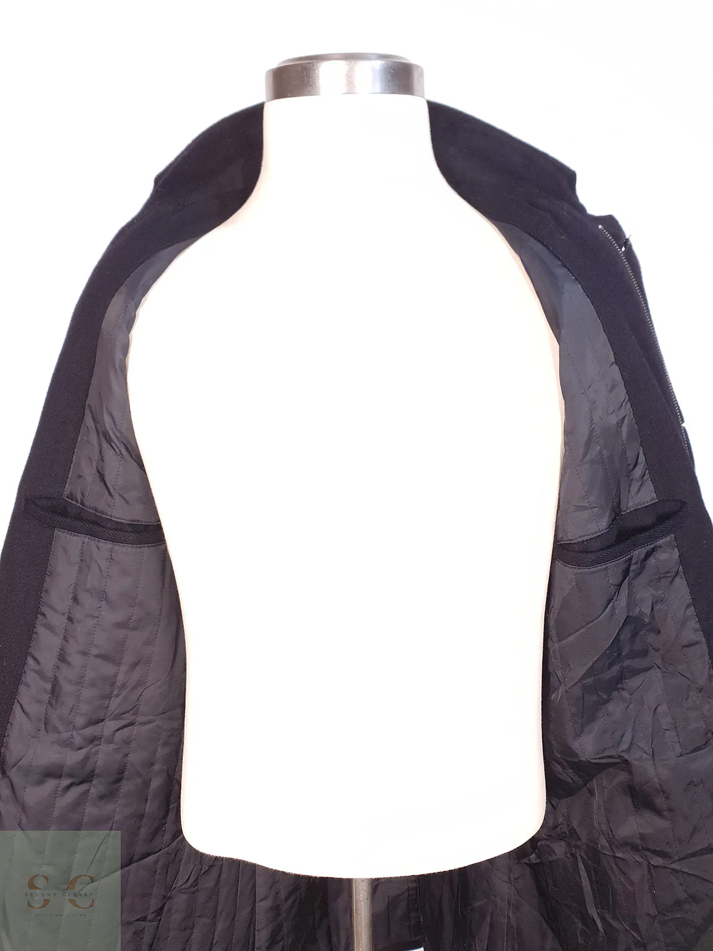 Abrigo Plomo Azul Japonés Lana y Cashmere Talla M 8