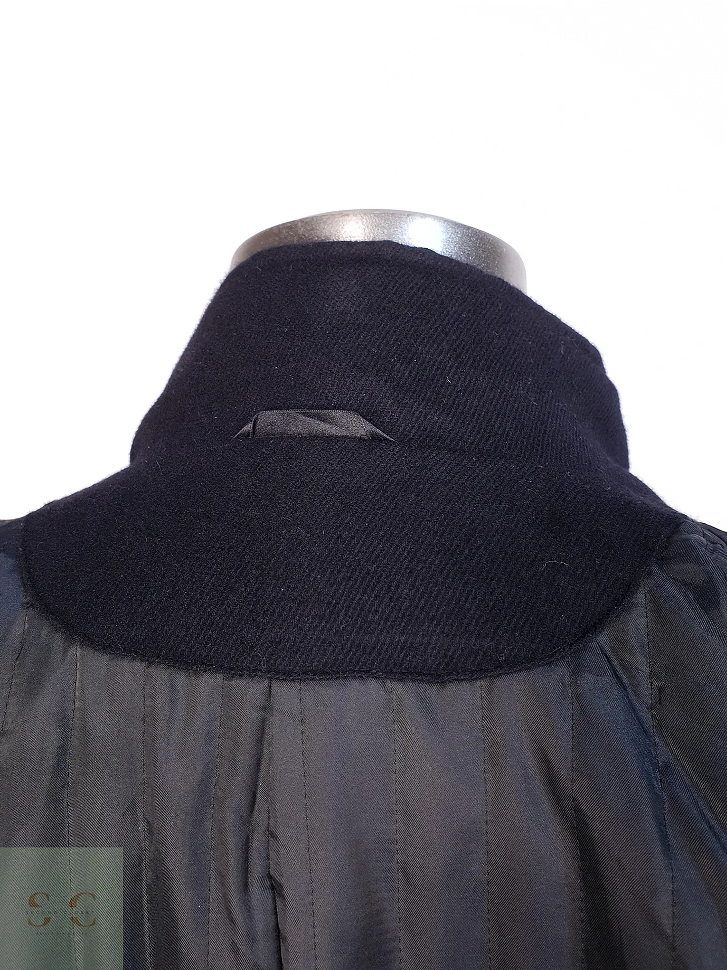 Abrigo Plomo Azul Japonés Lana y Cashmere Talla M 10