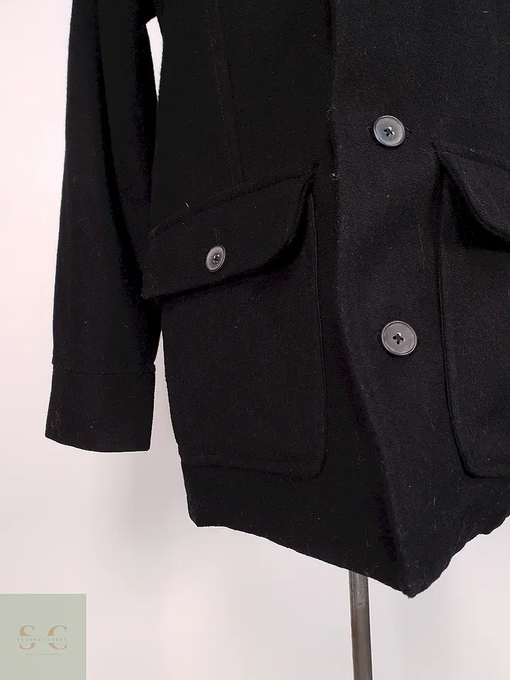 Chaqueta Negra Alfani Lana Talla SM 6