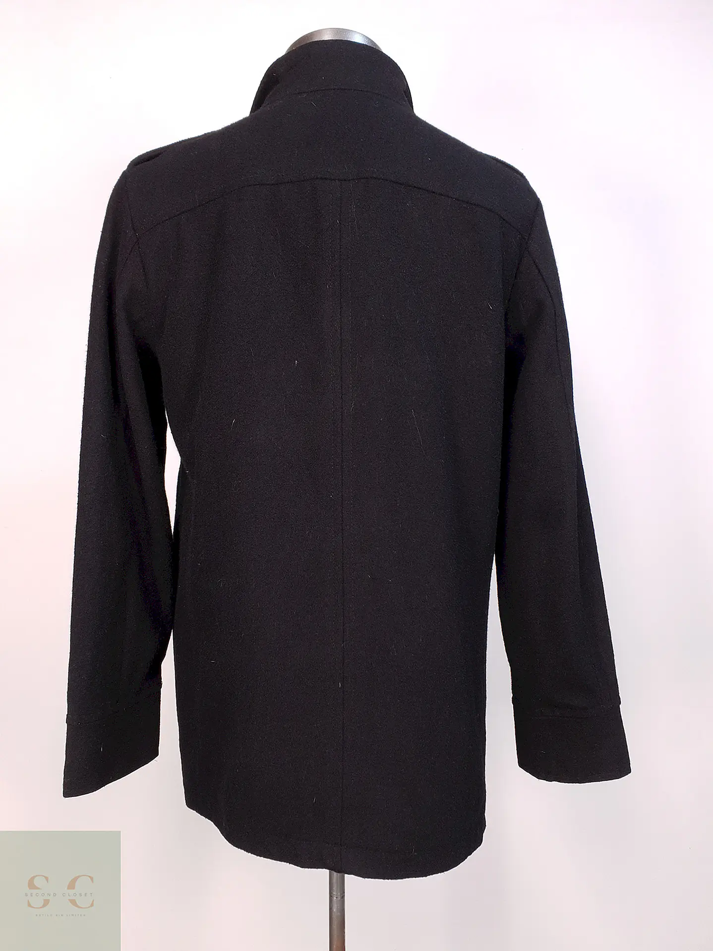 Chaqueta Negra Alfani Lana Talla SM 9