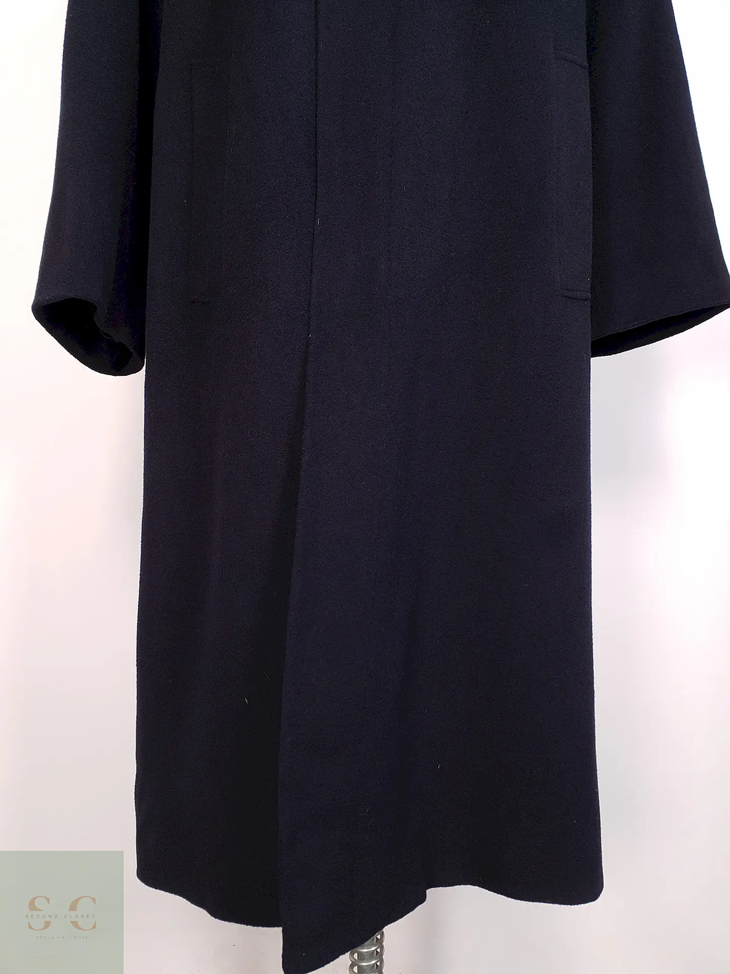 Abrigo Largo Azul Blickers Lana y cashmere Talla L 5