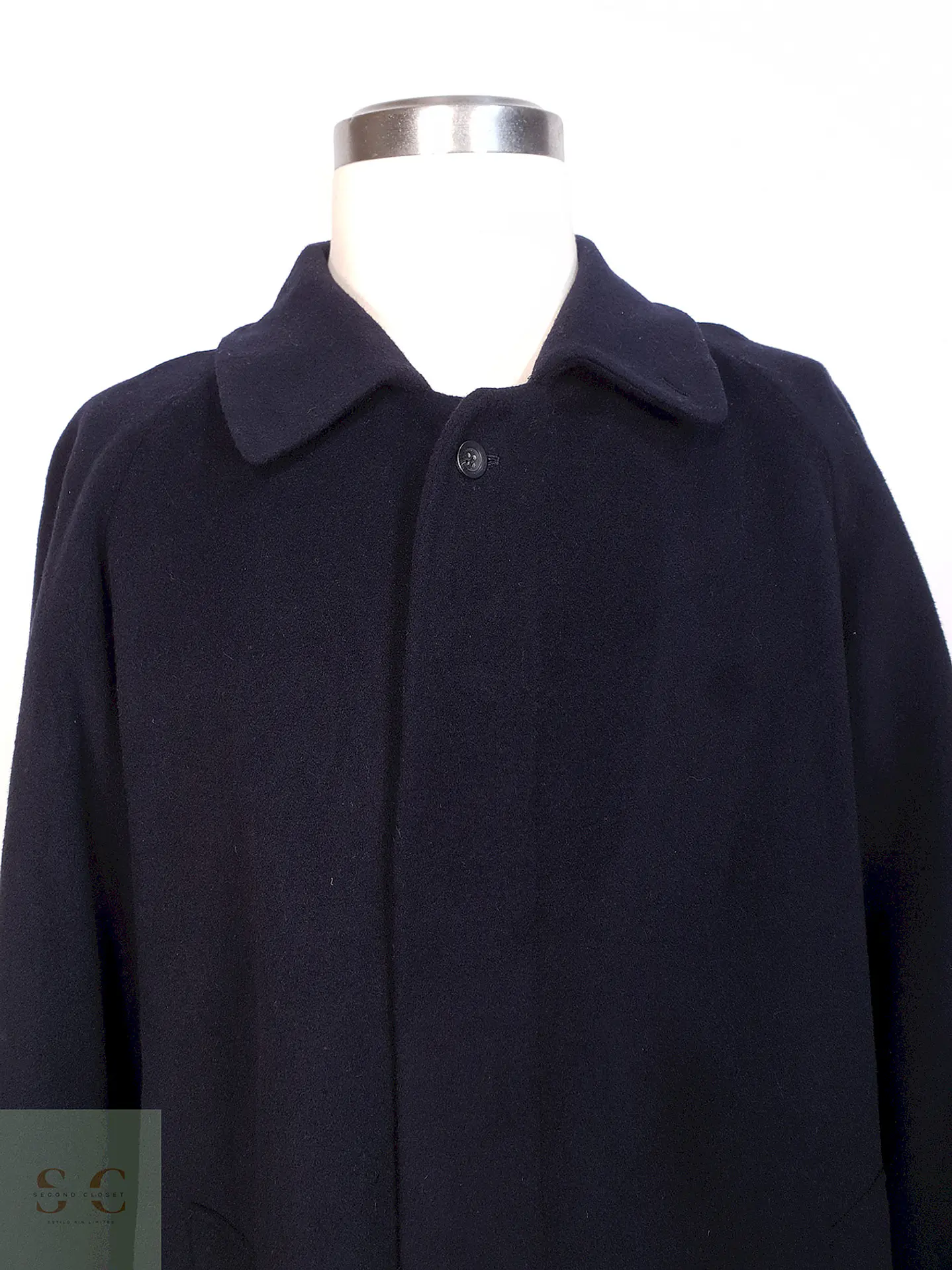 Abrigo Largo Azul Blickers Lana y cashmere Talla L 3