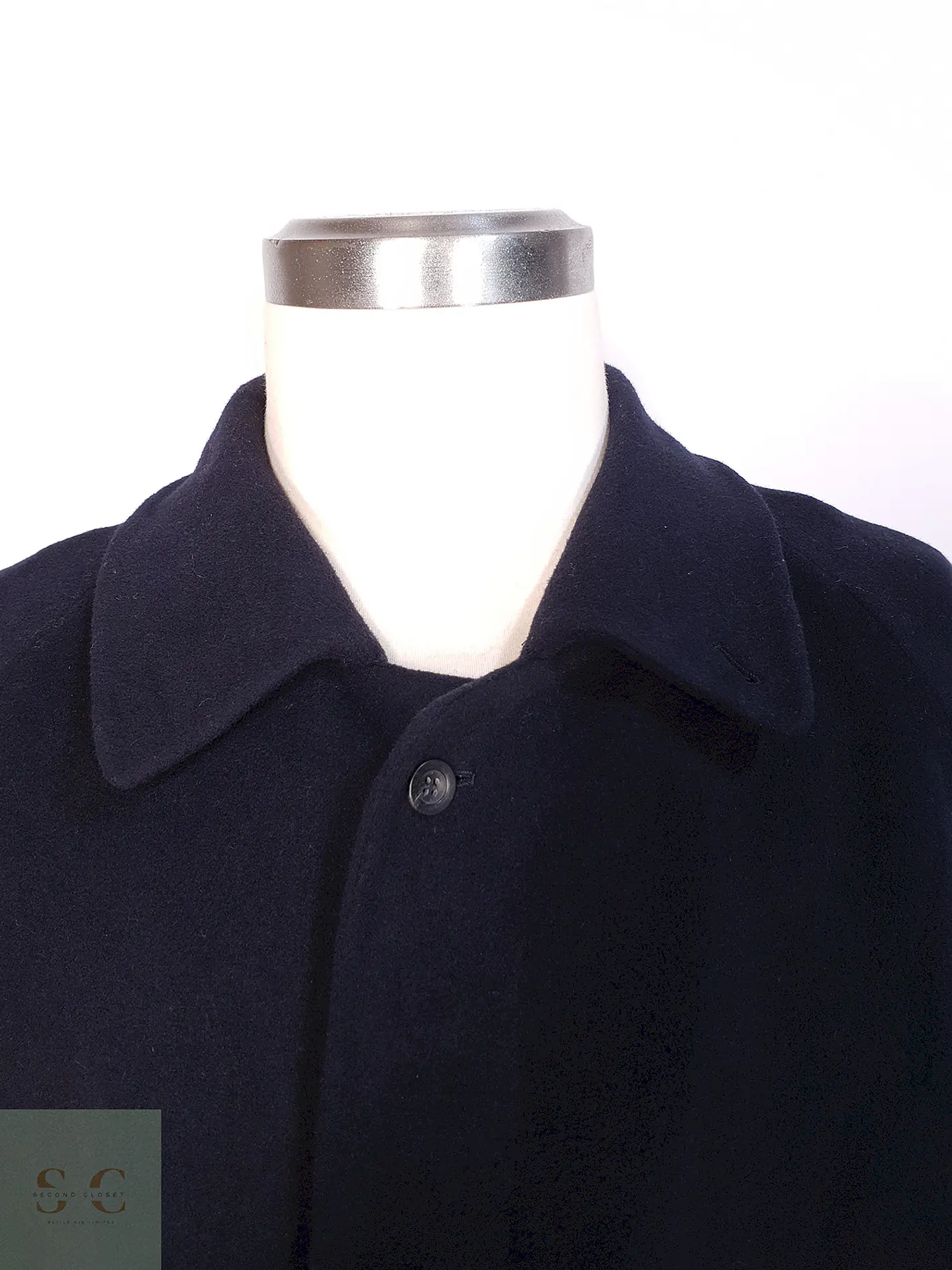 Abrigo Largo Azul Blickers Lana y cashmere Talla L 4