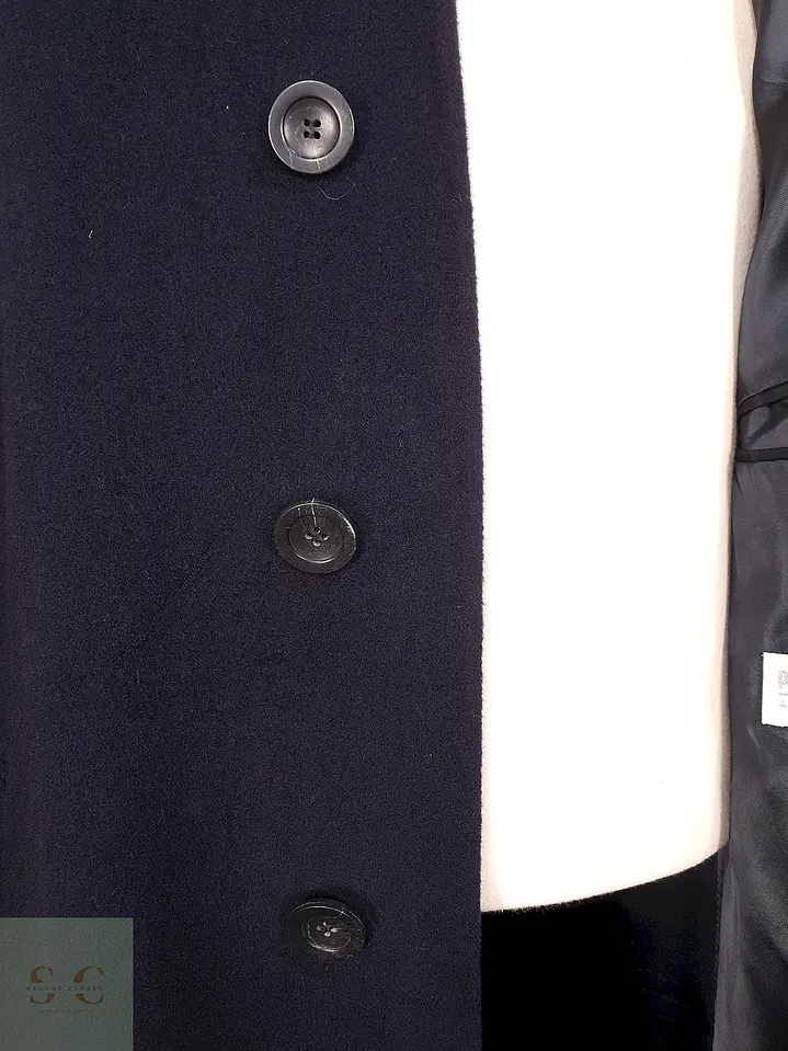 Abrigo Largo Azul Blickers Lana y cashmere Talla L 9
