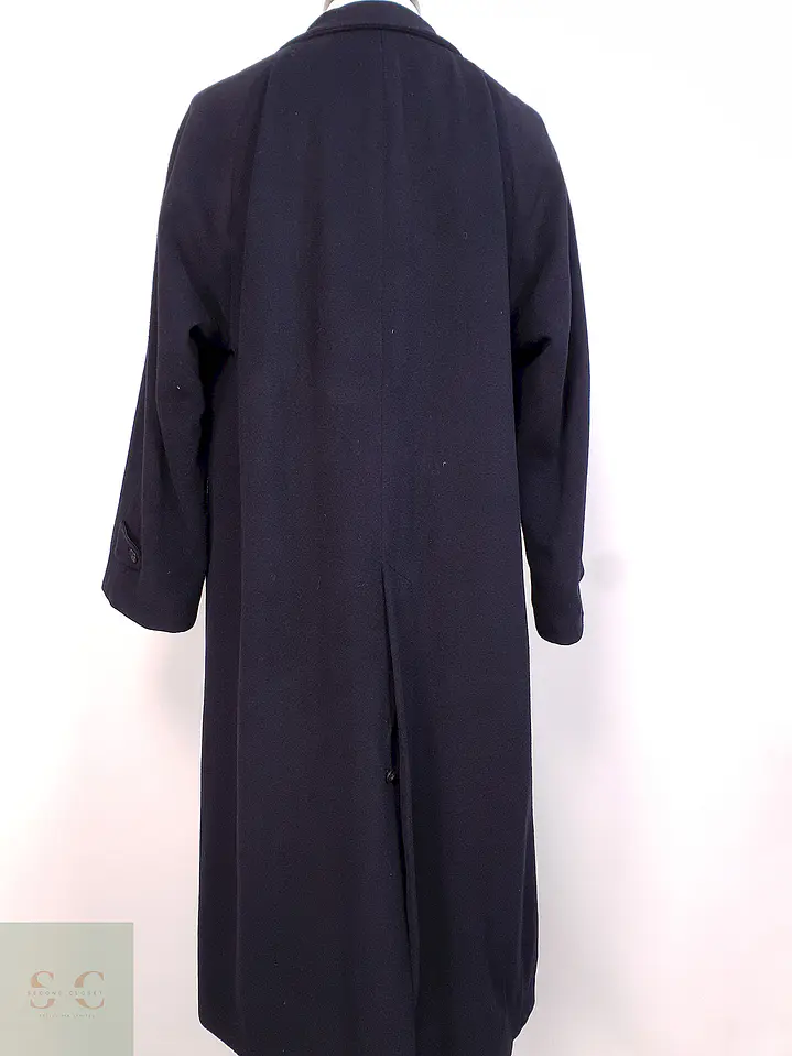 Abrigo Largo Azul Blickers Lana y cashmere Talla L 11