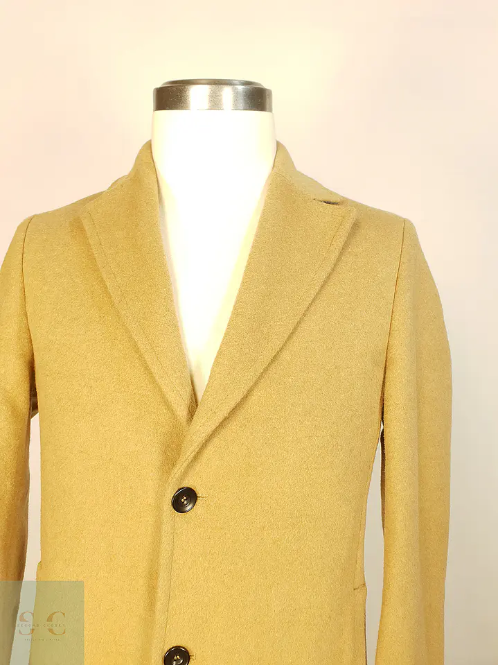 Abrigo Camel Japonés Sisley Lana Talla SM 3