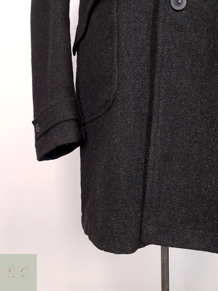 Abrigo Plomo Espiga Mens Collection Lana Talla 2XL 6