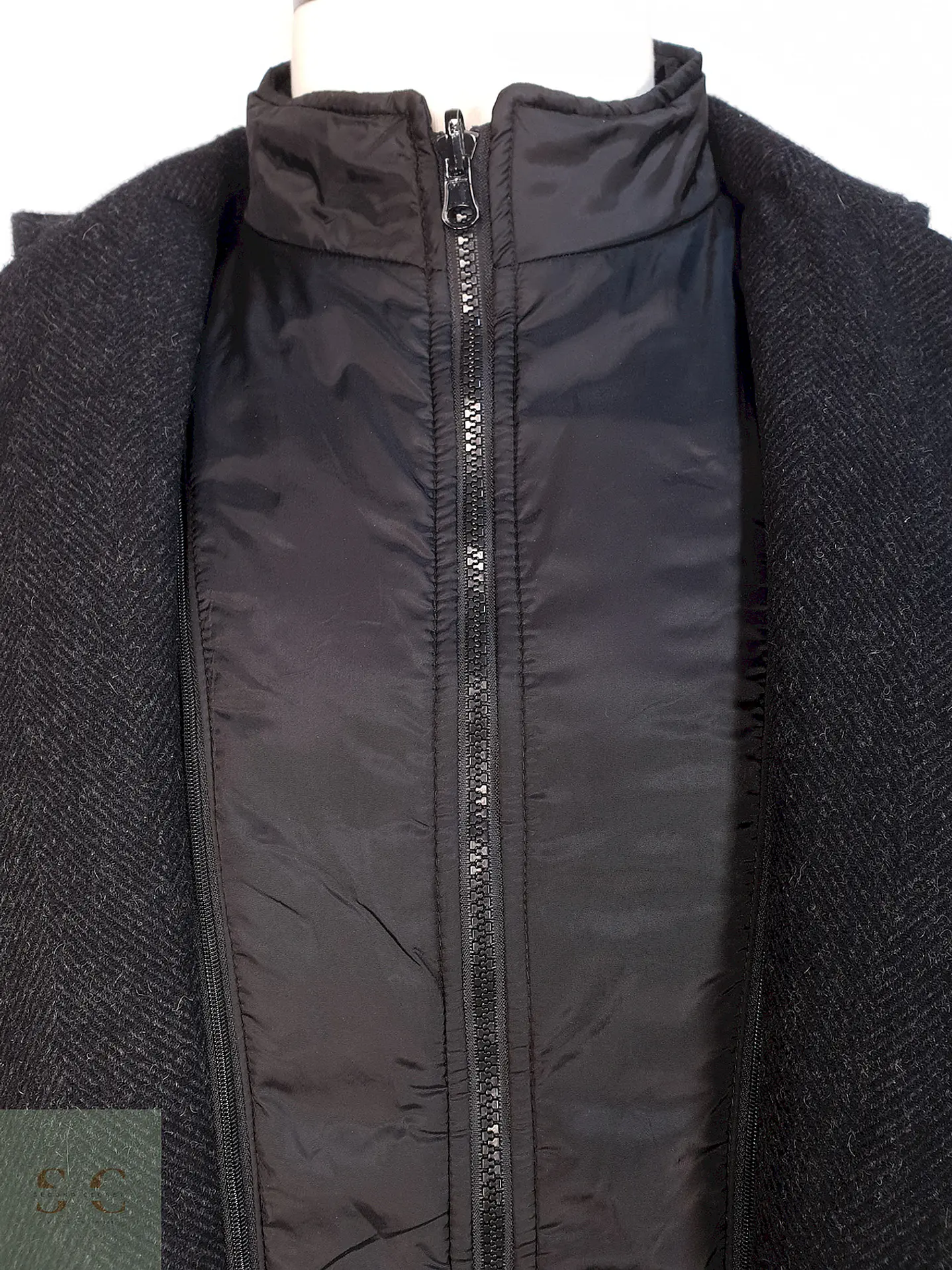 Abrigo Plomo Espiga Mens Collection Lana Talla 2XL 9