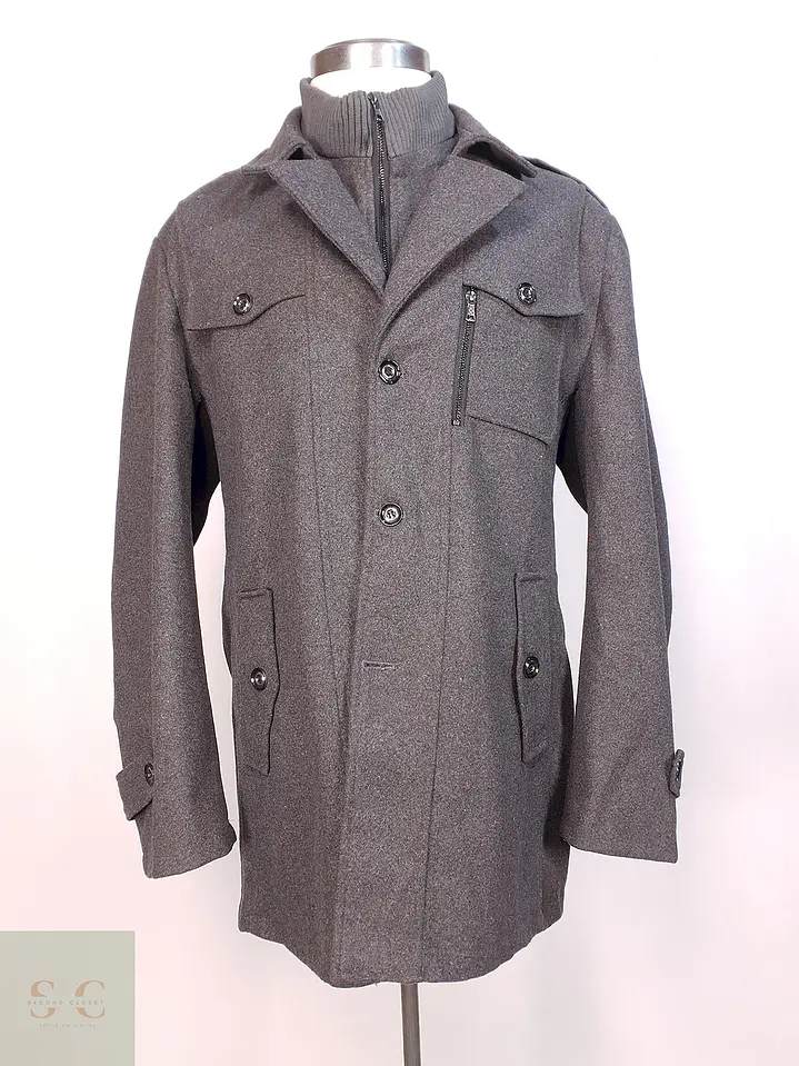 Abrigo Utilitario Plomo Lana Talla 2XL 1