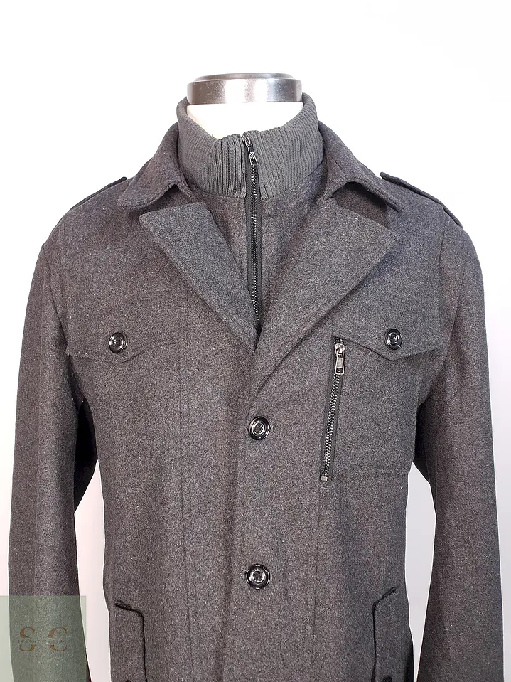 Abrigo Utilitario Plomo Lana Talla 2XL 2
