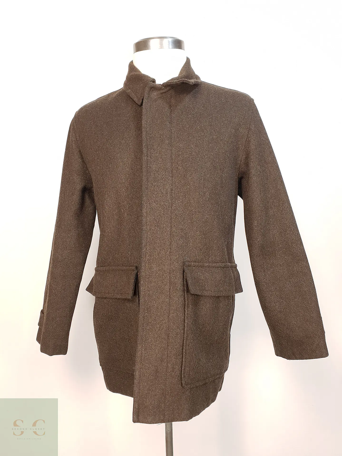 Abrigo Café Eddie Bauer Lana Talla M 1