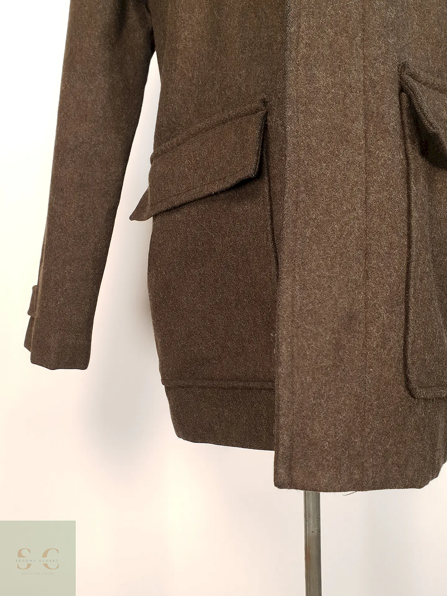 Abrigo Café Eddie Bauer Lana Talla M 5