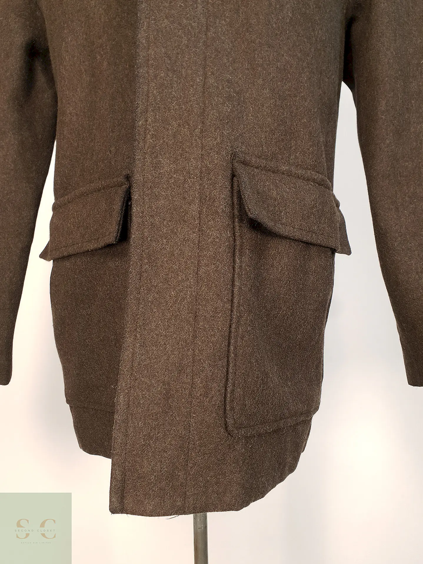 Abrigo Café Eddie Bauer Lana Talla M 7
