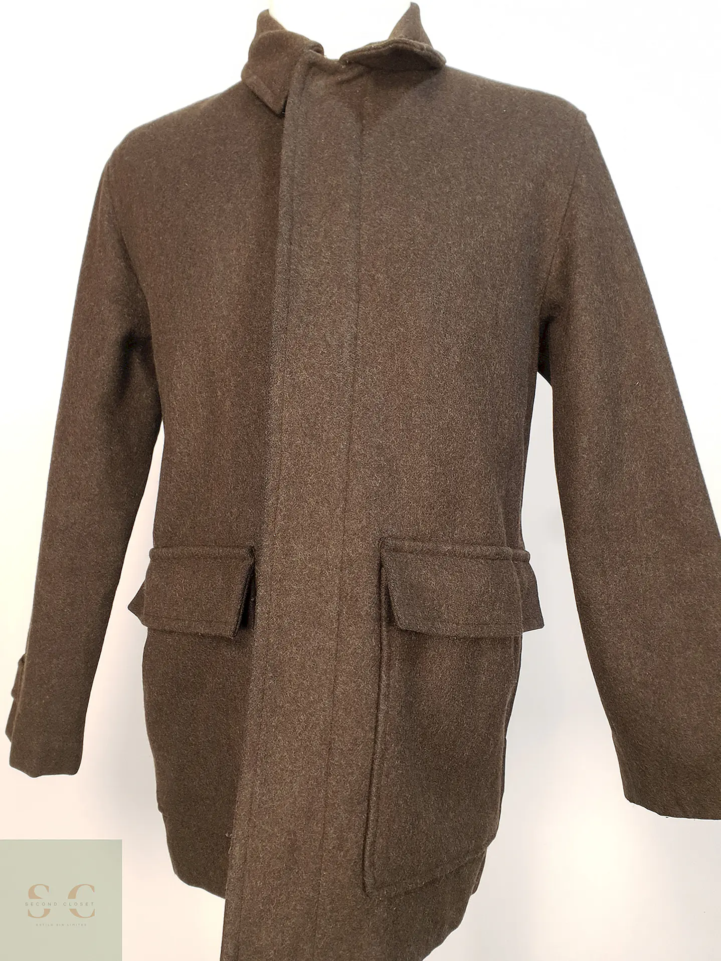 Abrigo Café Eddie Bauer Lana Talla M 4