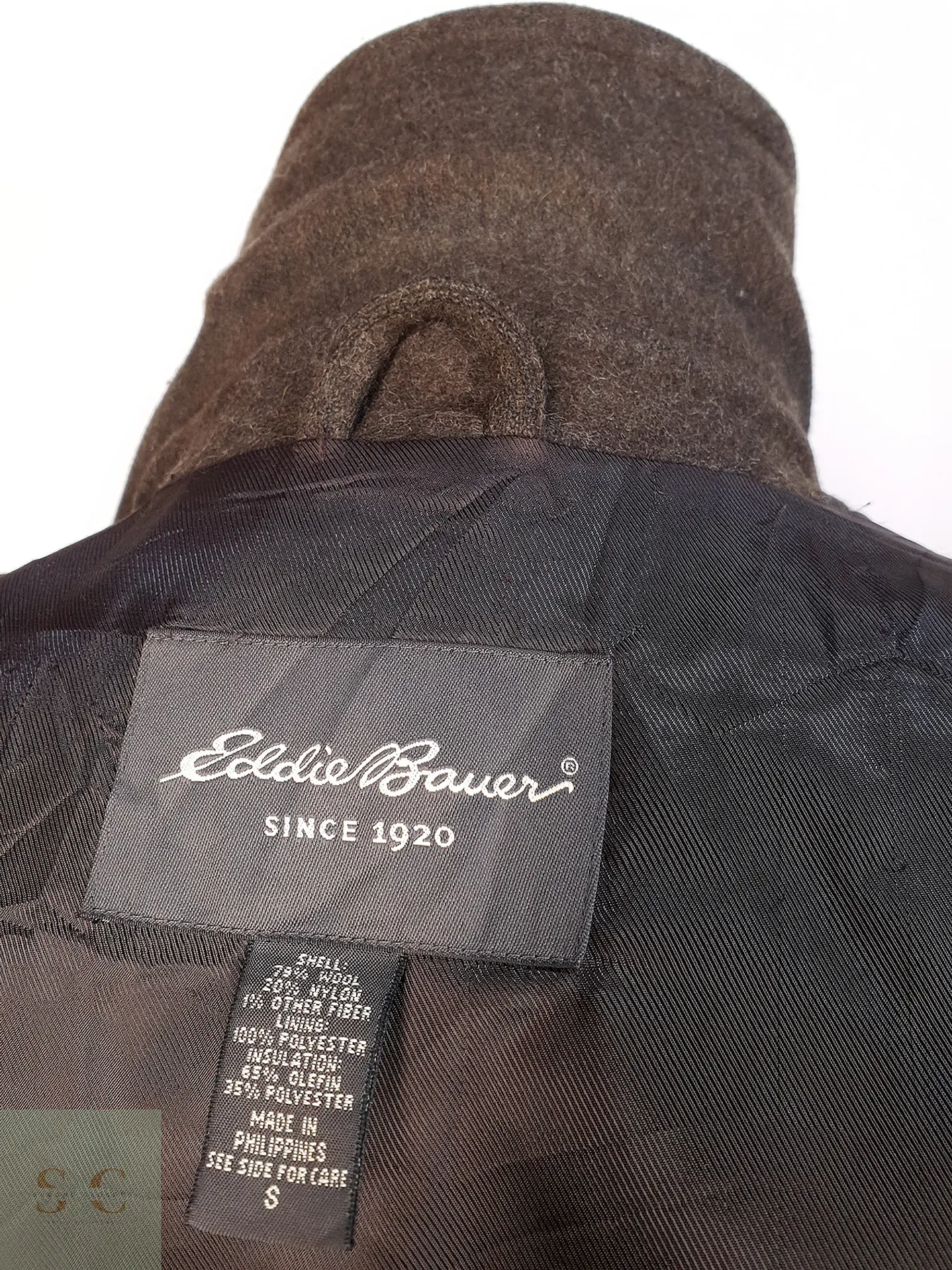 Abrigo Café Eddie Bauer Lana Talla M 11