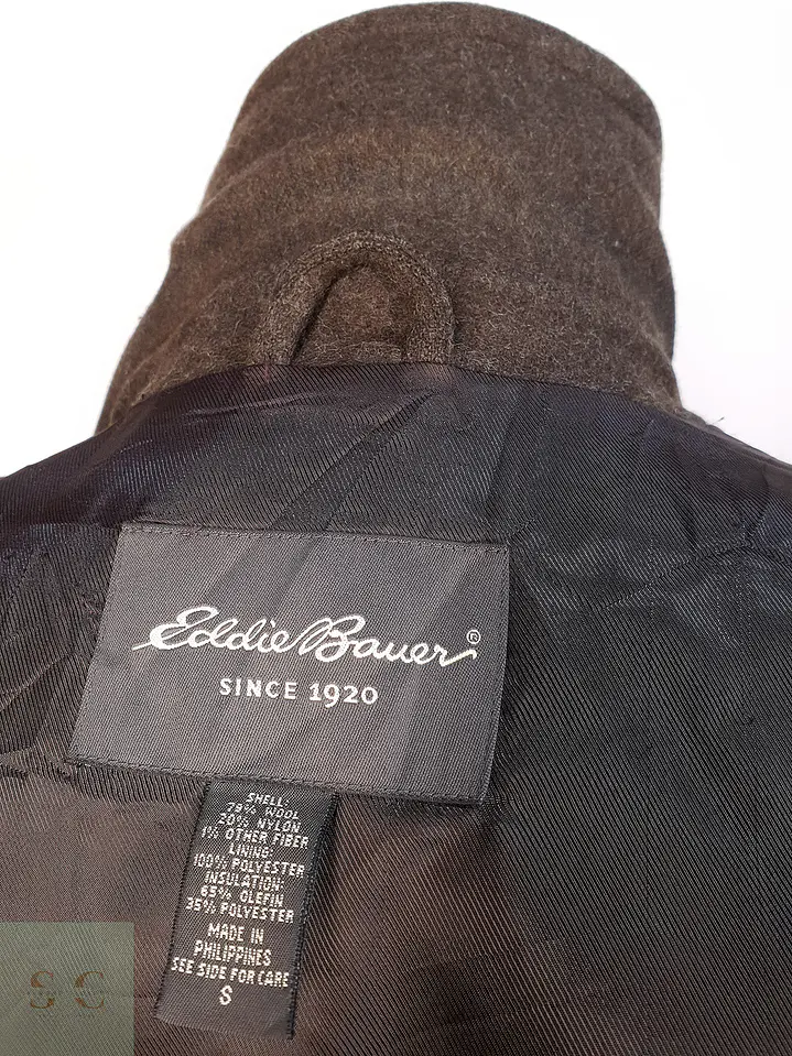 Abrigo Café Eddie Bauer Lana Talla M 11