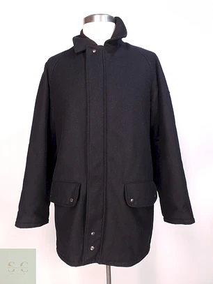 Abrigo Chaquetón Negro Lana Talla XL