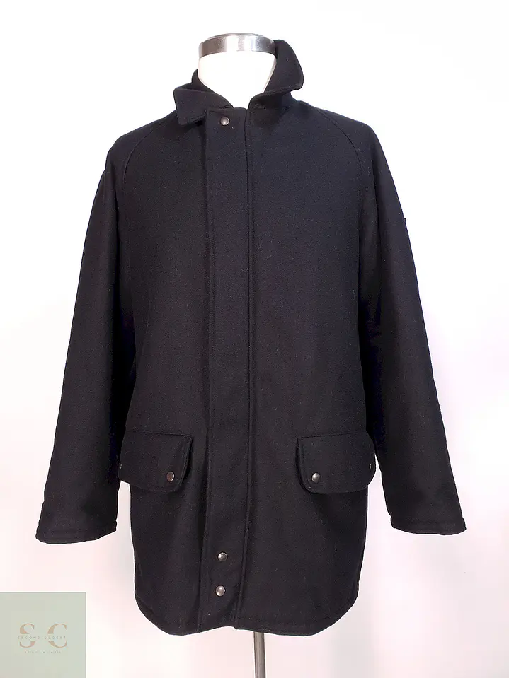 Abrigo Chaquetón Negro Lana Talla XL 1