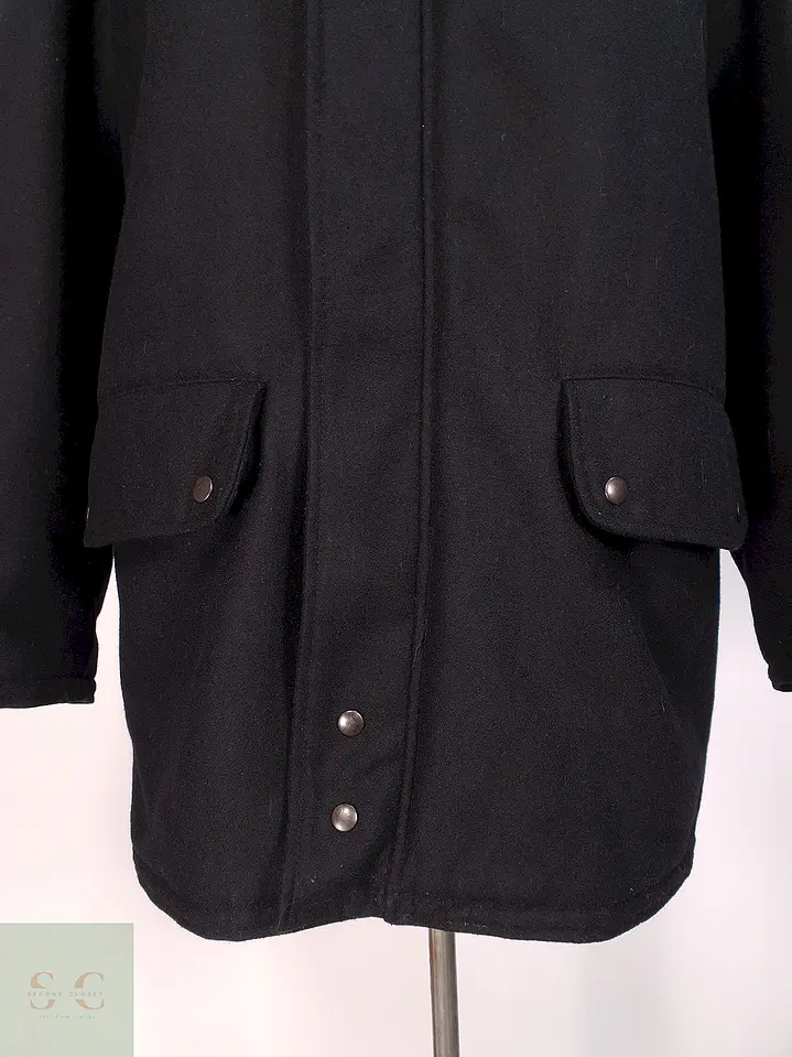 Abrigo Chaquetón Negro Lana Talla XL 8