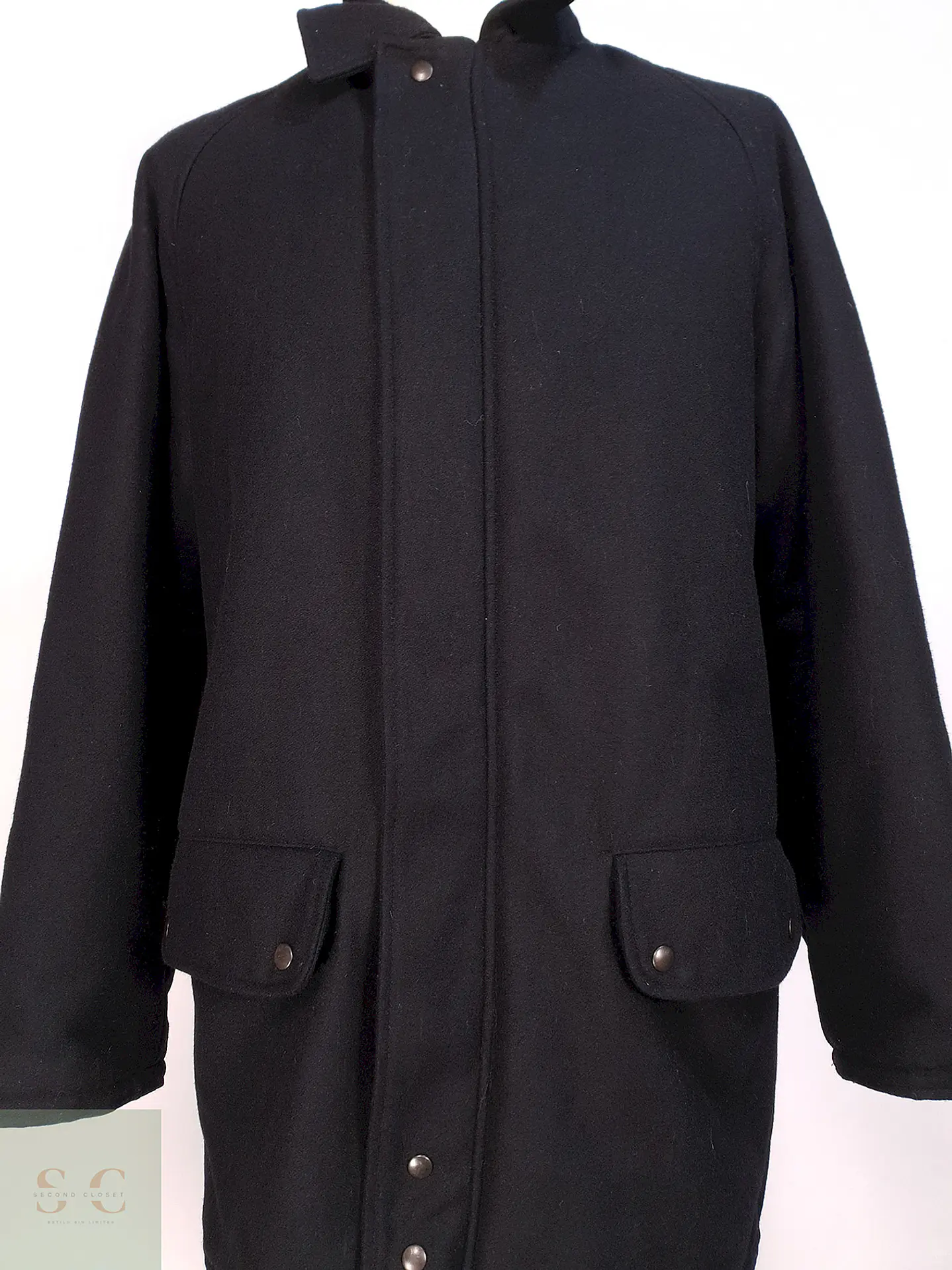 Abrigo Chaquetón Negro Lana Talla XL 6