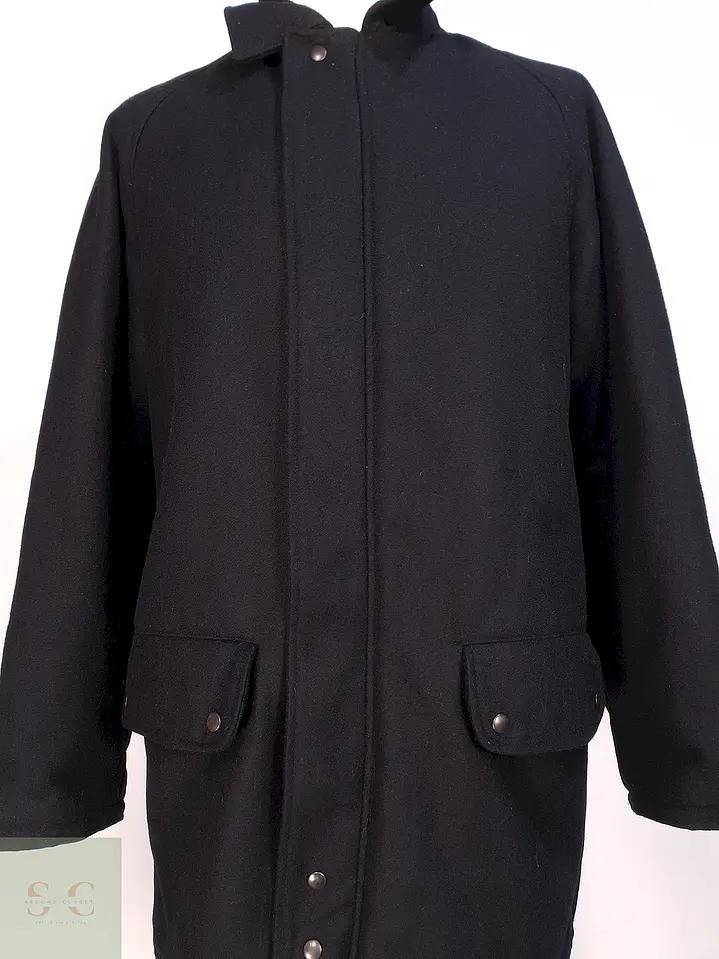 Abrigo Chaquetón Negro Lana Talla XL 6