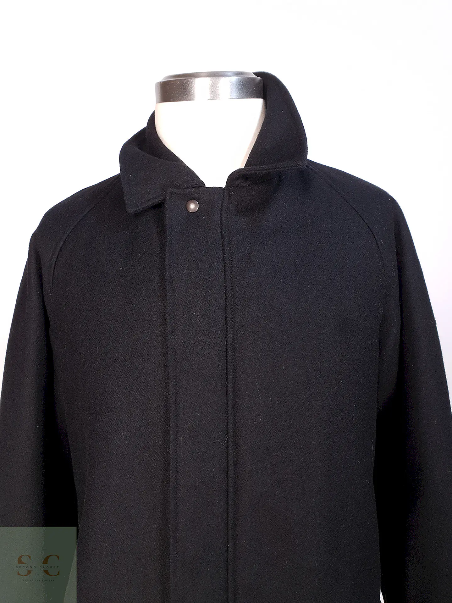 Abrigo Chaquetón Negro Lana Talla XL 5