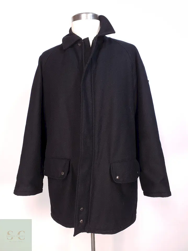 Abrigo Chaquetón Negro Lana Talla XL 2