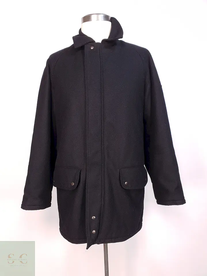 Abrigo Chaquetón Negro Lana Talla XL 9