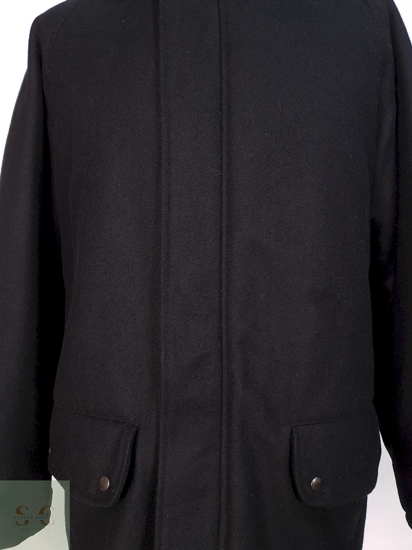 Abrigo Chaquetón Negro Lana Talla XL 13