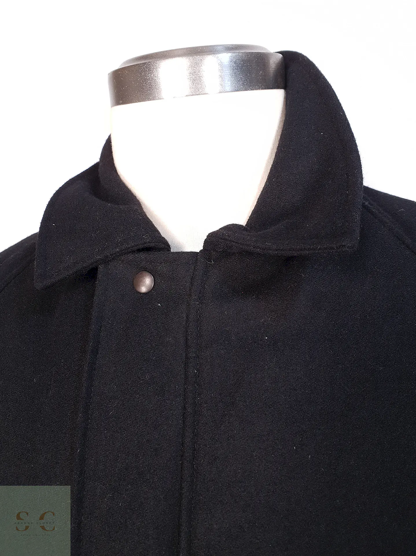 Abrigo Chaquetón Negro Lana Talla XL 15