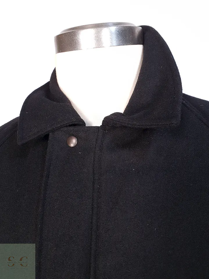Abrigo Chaquetón Negro Lana Talla XL 15