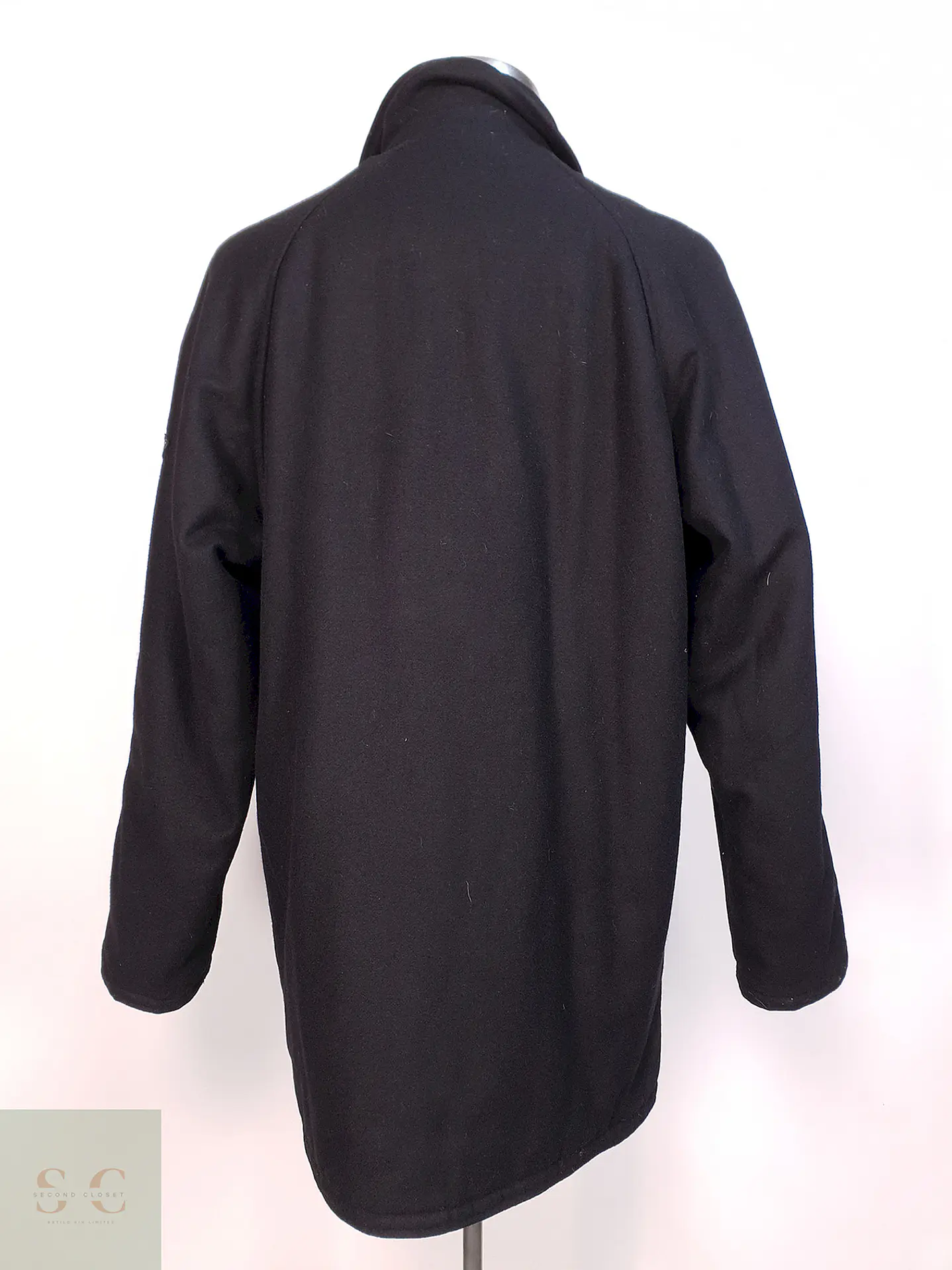 Abrigo Chaquetón Negro Lana Talla XL 18