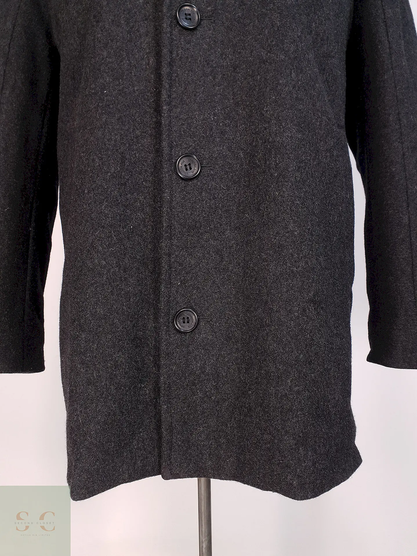 Abrigo Chaquetón London Fog Lana Talla L 6