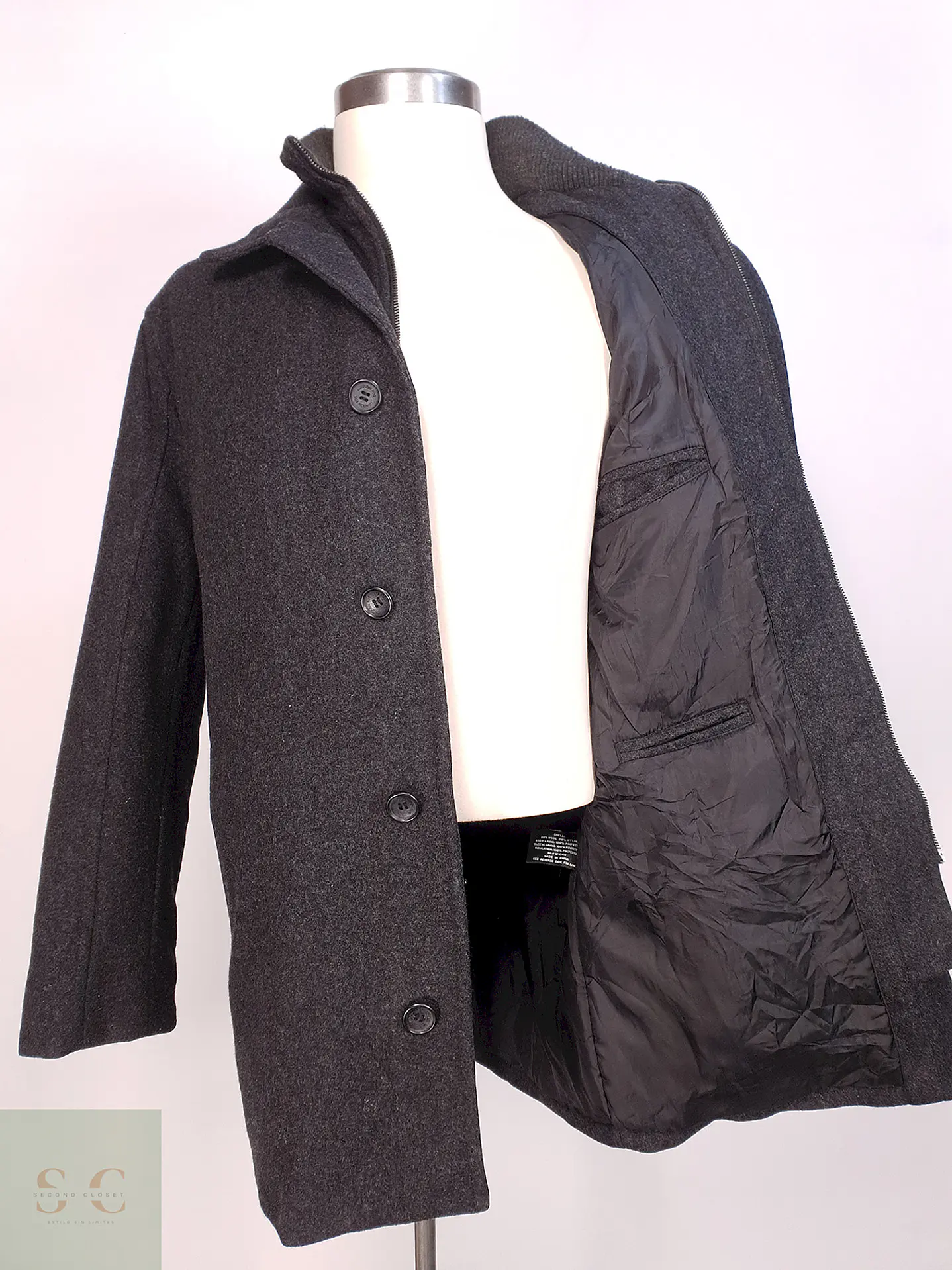 Abrigo Chaquetón London Fog Lana Talla L 9