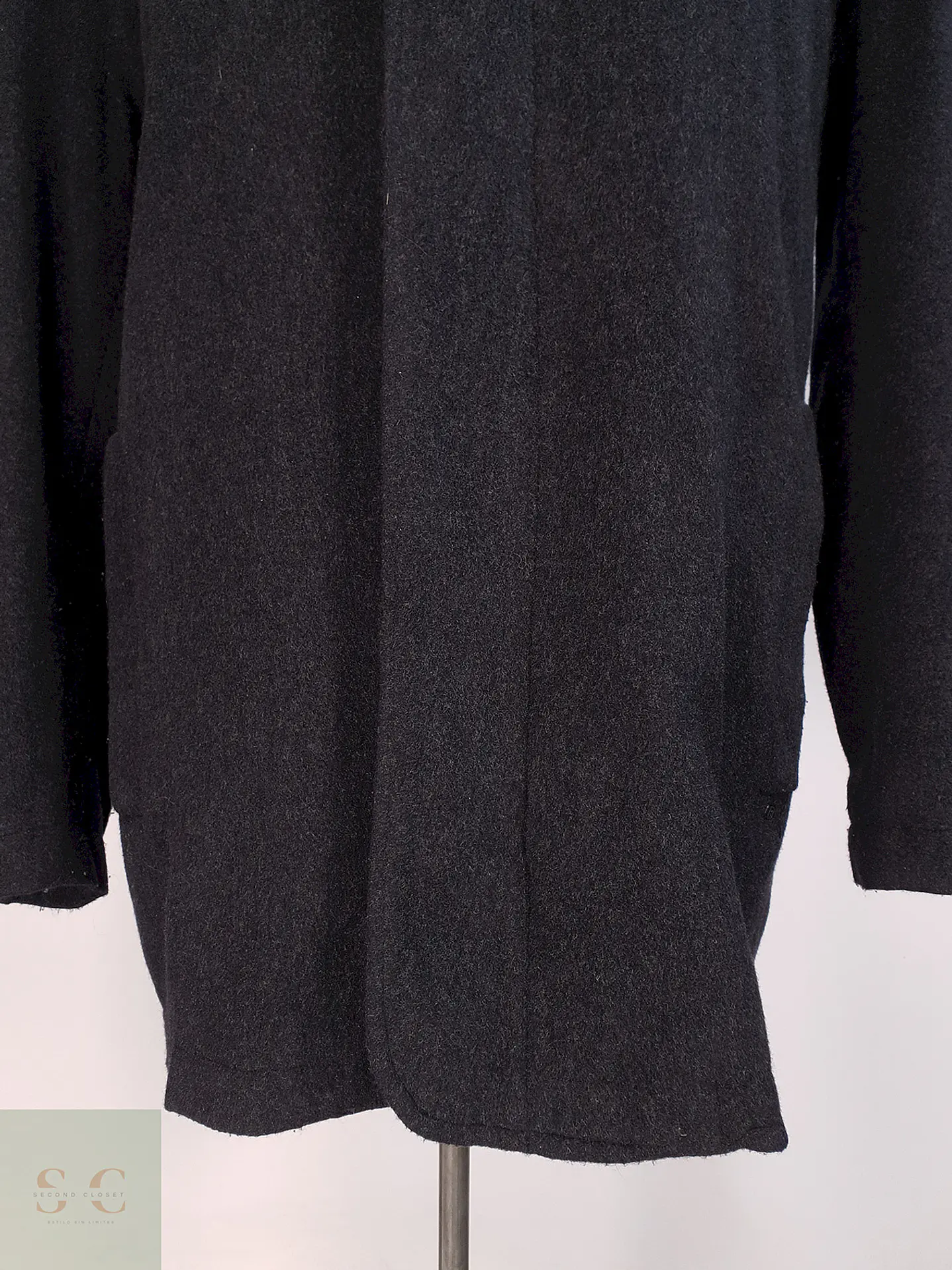 Abrigo Kenneth Cole Plomo Lana y Cashmere Talla L 7