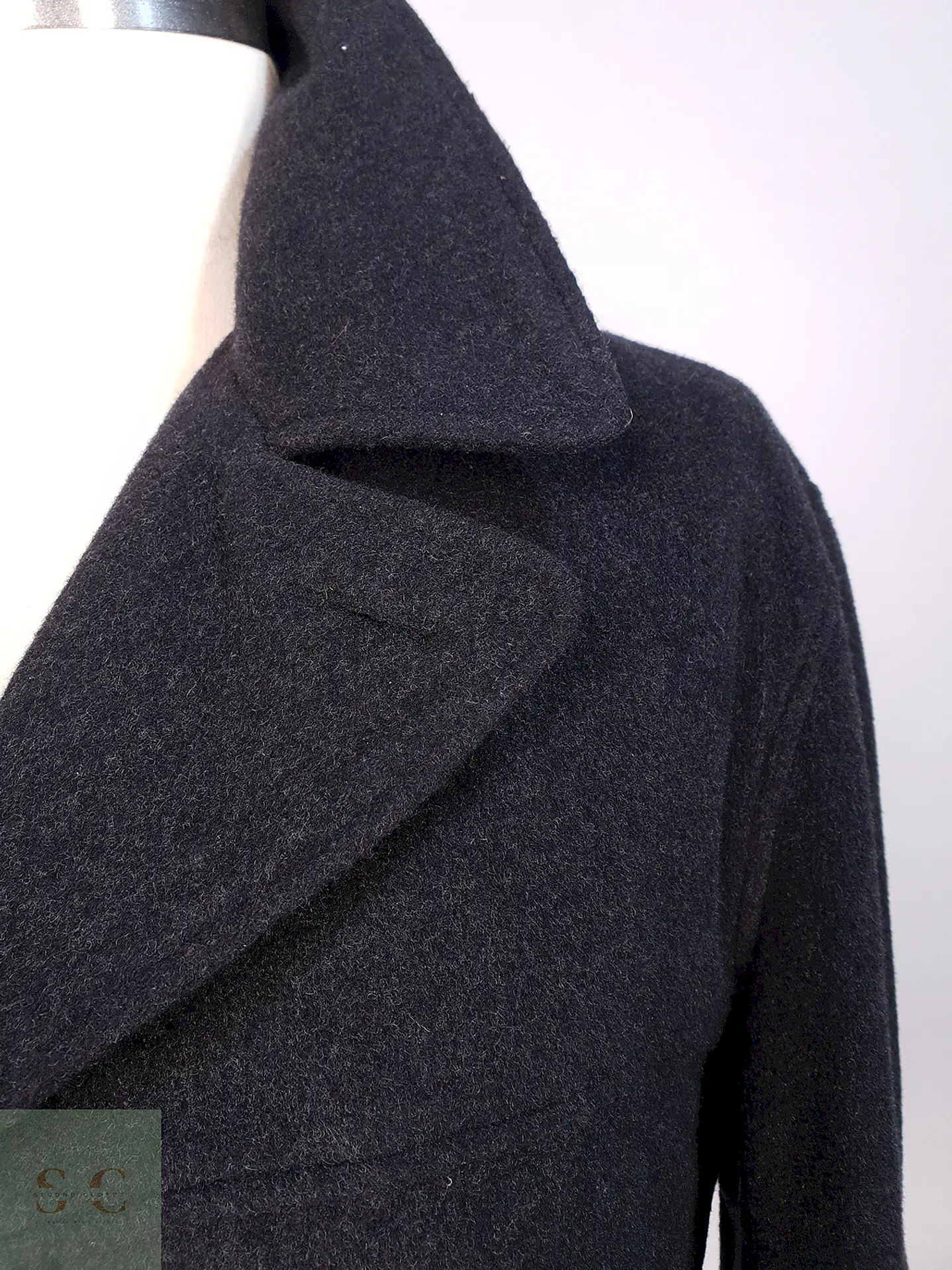 Abrigo Kenneth Cole Plomo Lana y Cashmere Talla L 4
