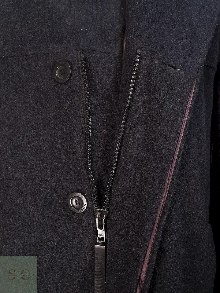 Abrigo Kenneth Cole Plomo Lana y Cashmere Talla L 9